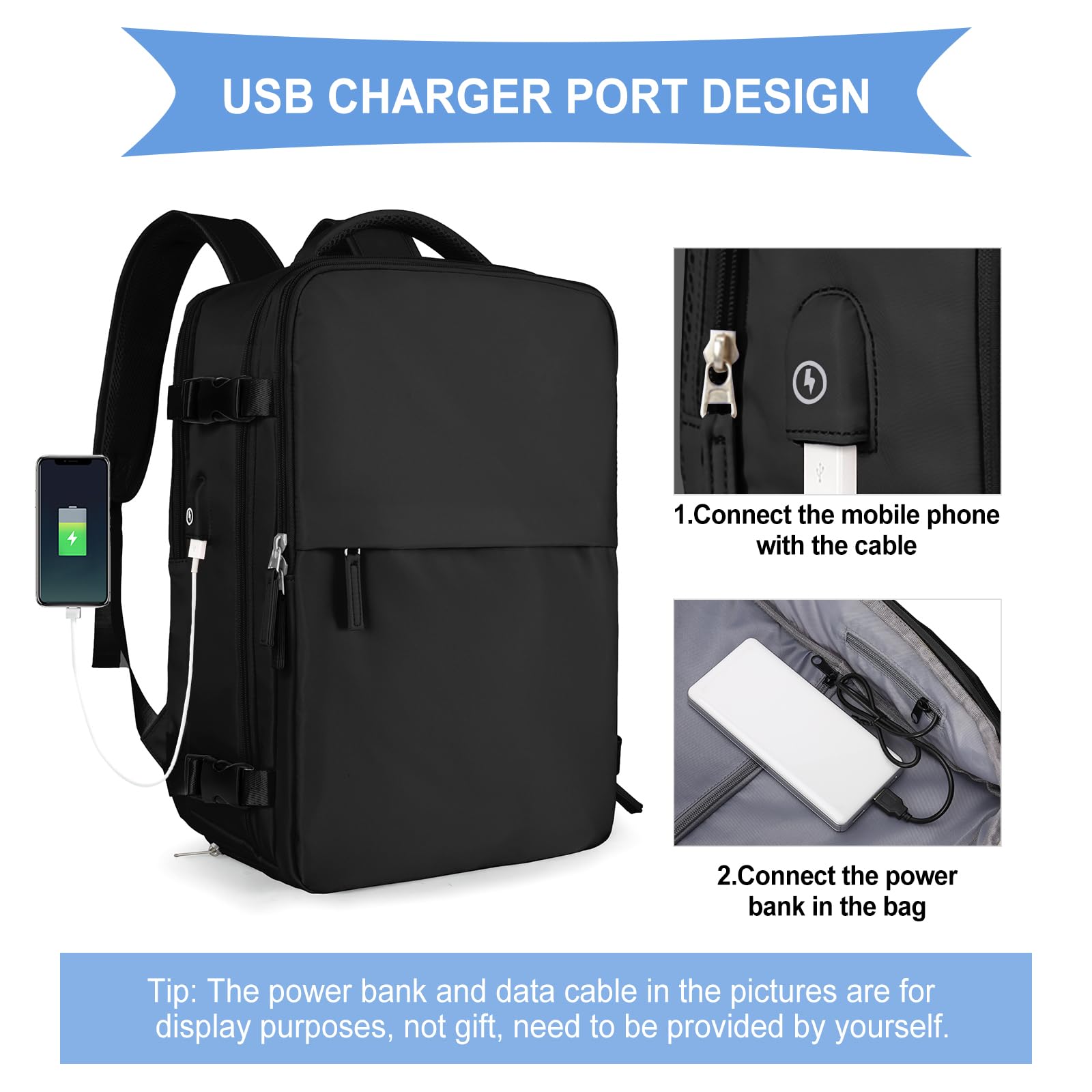 Foto 4 pulgar | Mochila de Viaje Impermeable Coowoz Airline - Venta Internacional