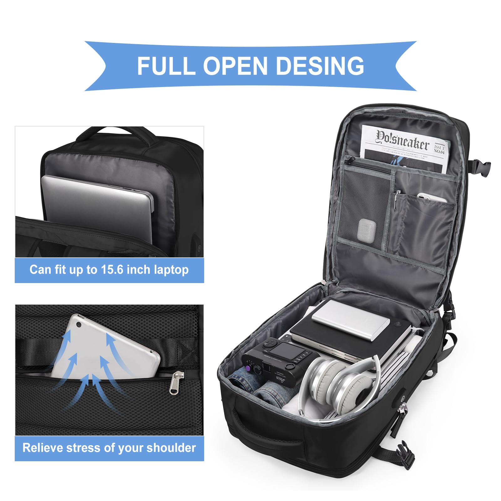 Foto 6 pulgar | Mochila de Viaje Impermeable Coowoz Airline - Venta Internacional