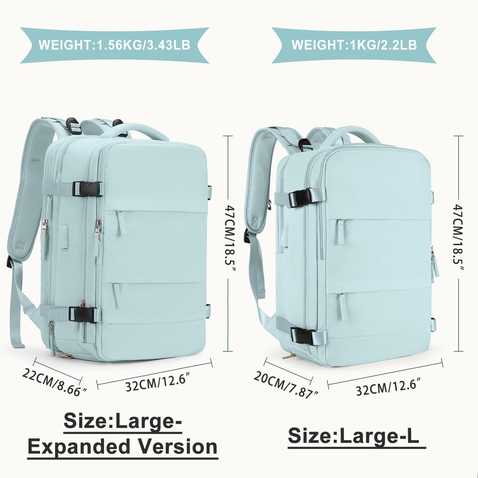 Foto 2 | Mochila Coowoz Impermeable Unisex - Venta Internacional
