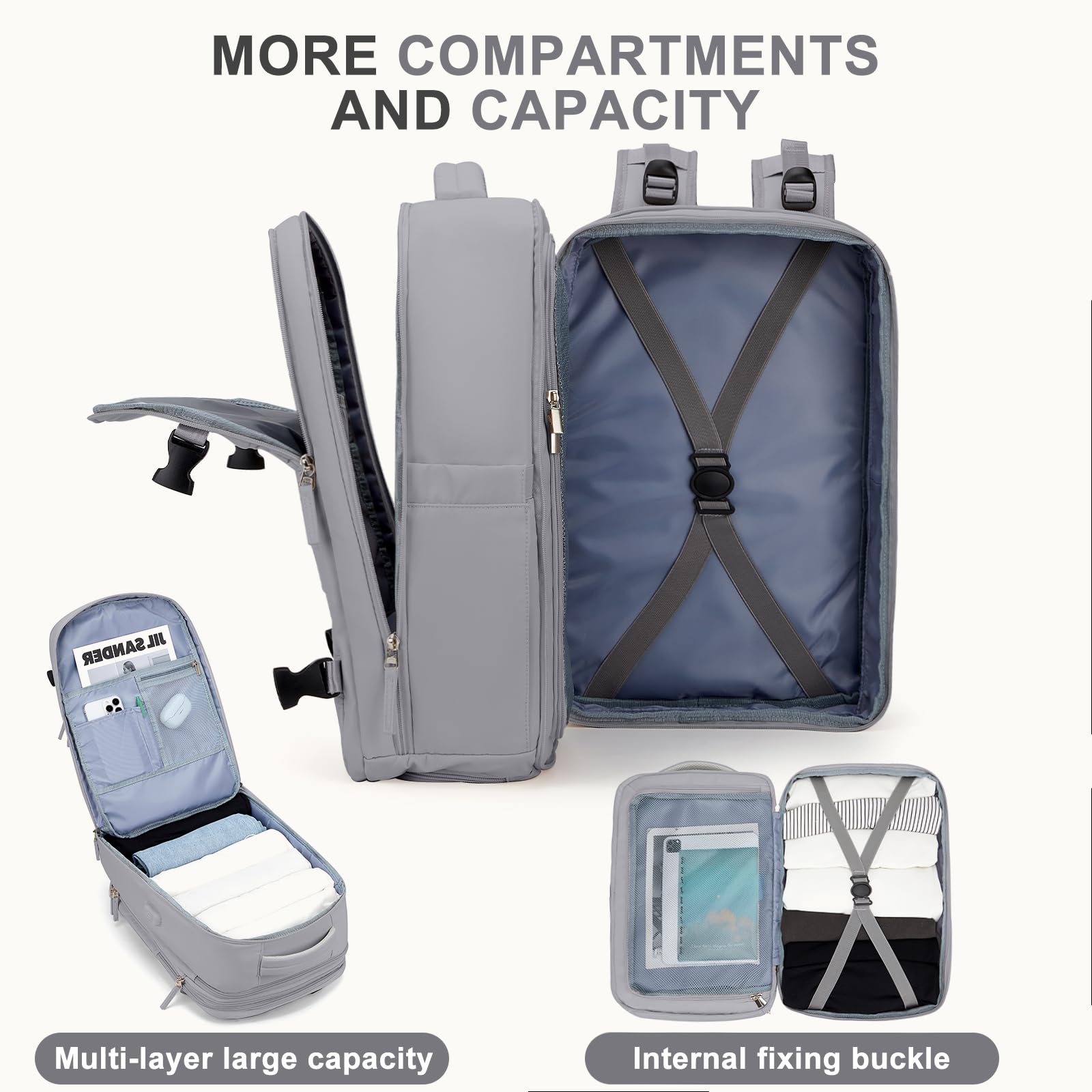 Foto 8 pulgar | Mochila Coowoz de Viaje Impermeable Unisex - Venta Internacional