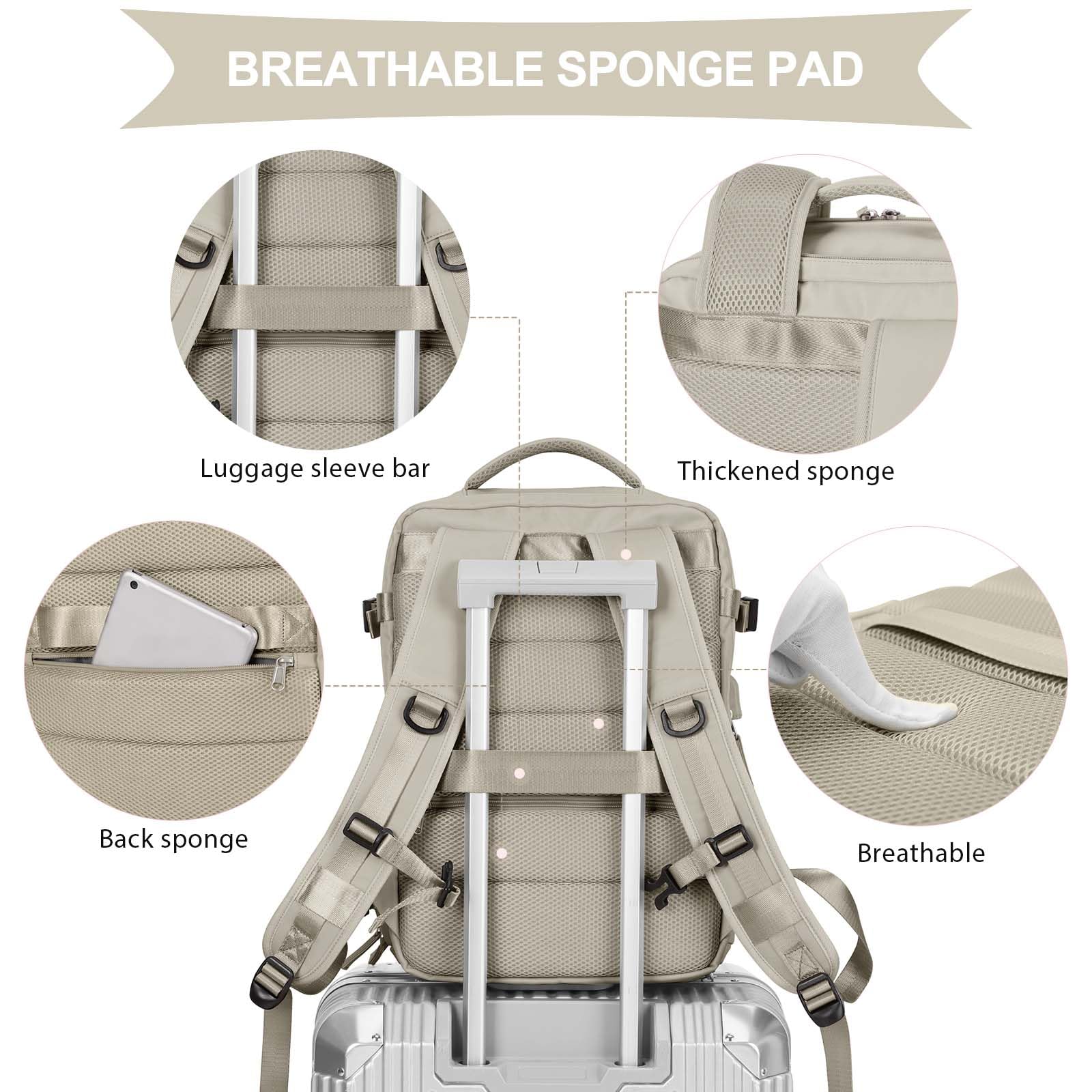 Foto 6 pulgar | Mochila de Viaje Coowoz Impermeable-Venta Internacional