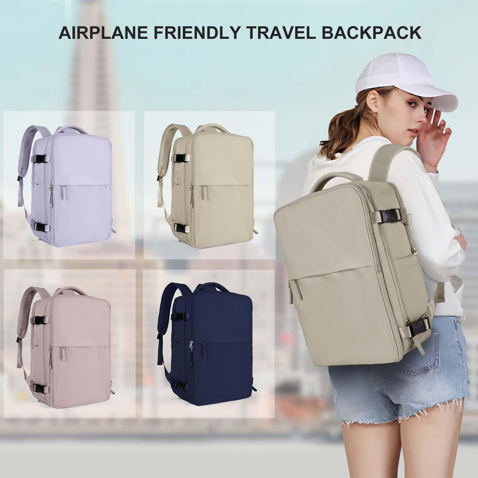 Foto 8 pulgar | Mochila de Viaje Coowoz Impermeable-Venta Internacional