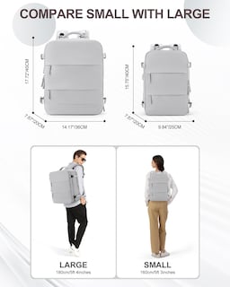Foto 4 | Mochila de Viaje Impermeable Coowoz Carry On Unisex - Venta Internacional