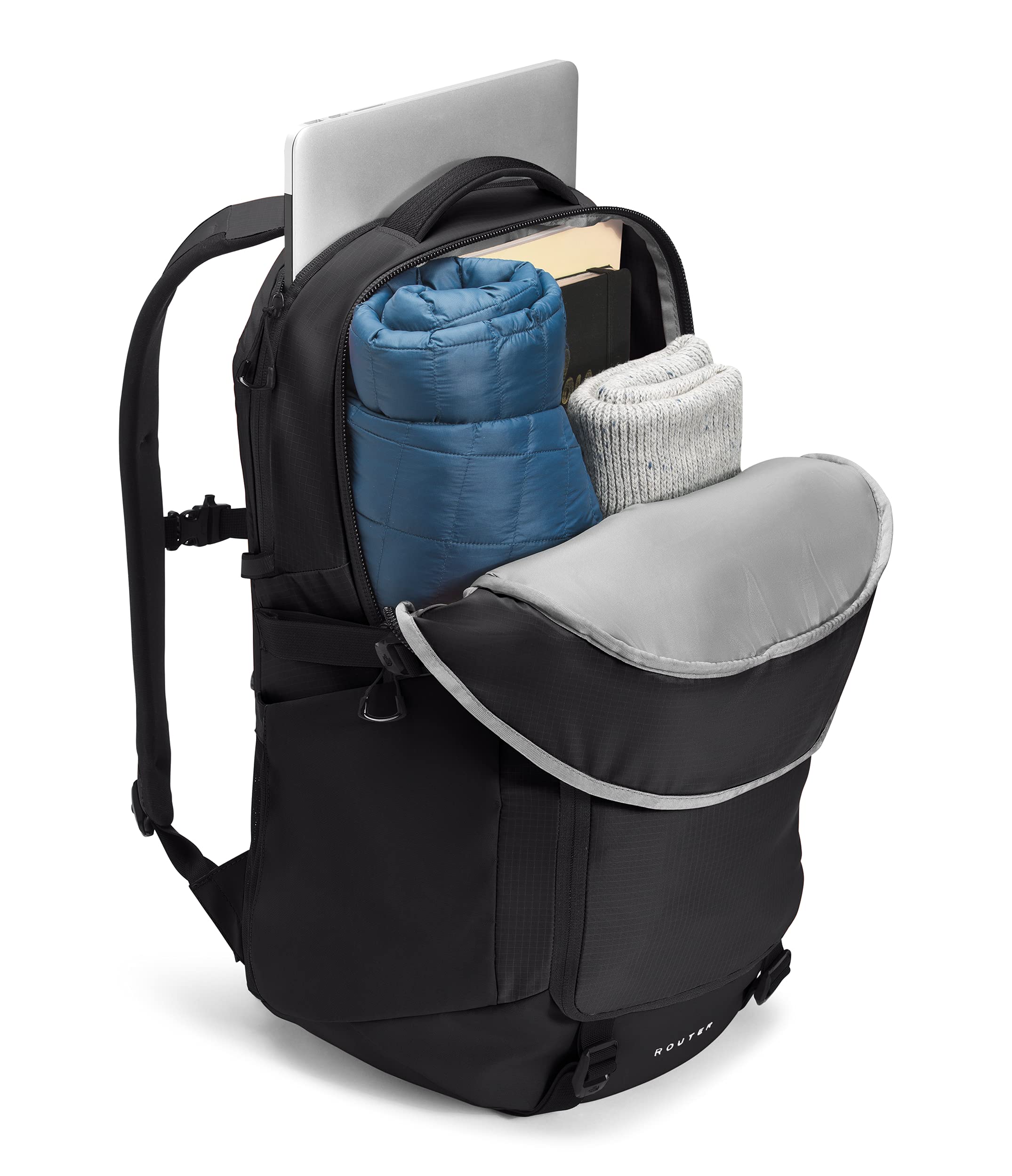 Foto 6 pulgar | Mochila The North Face Router para portátil de 17" negra TNF de 40L - Venta Internacional