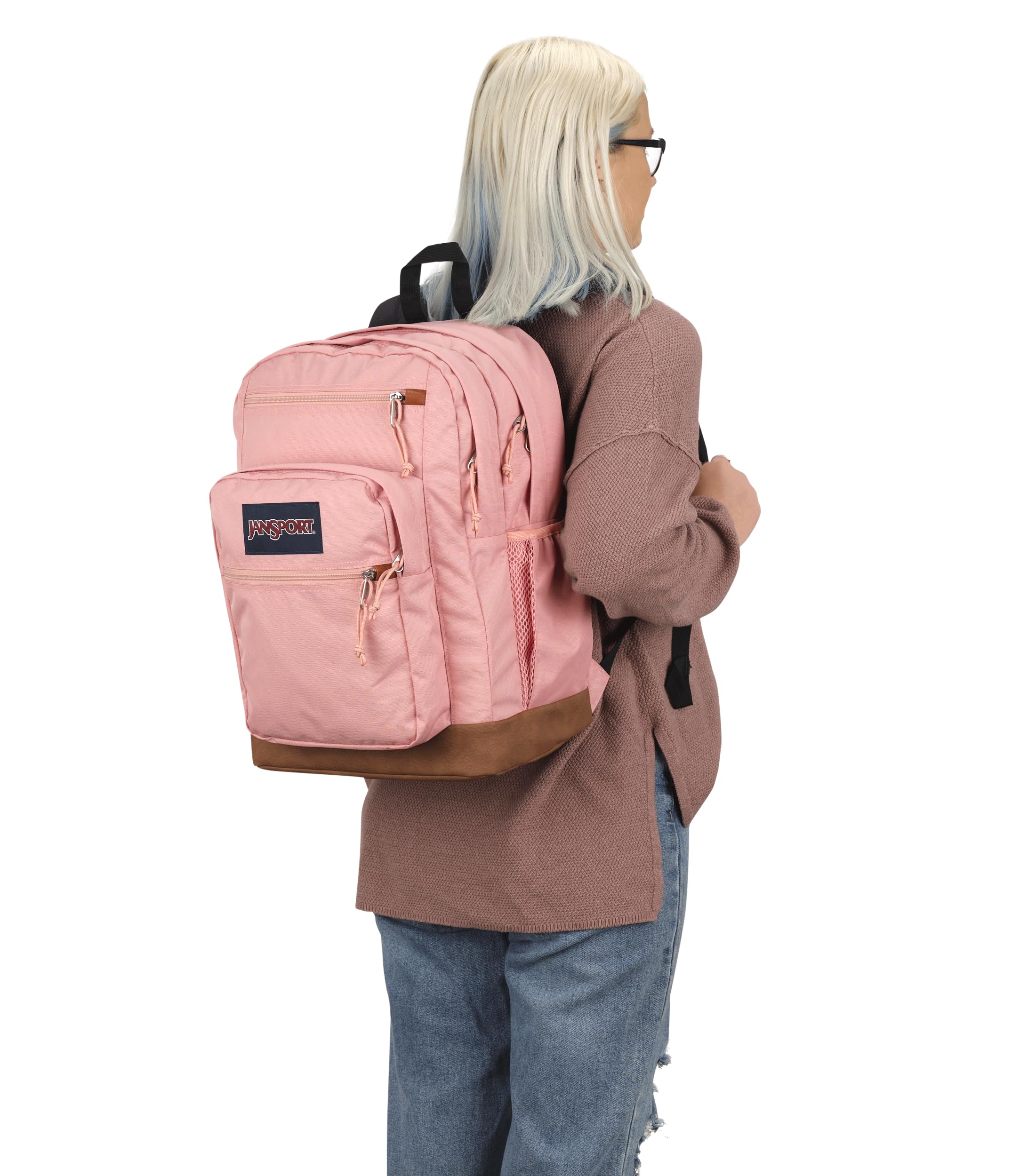 Foto 7 pulgar | Mochila Jansport Cool Con Funda Para Portátil De 15 Pulgadas Misty Rose - Venta Internacional.