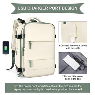 Foto 4 | Mochila Coowoz Large Travel para Portátil De 15,6 Pulgadas - Venta Internacional