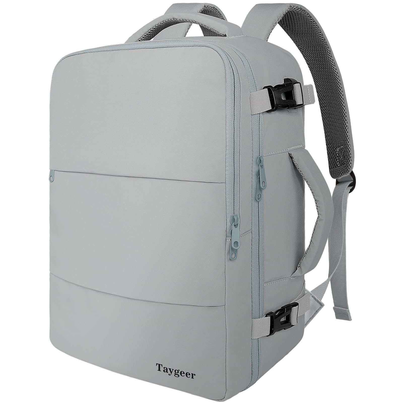 Mochila De Viaje Taygeer Carry On De 15.6 Pulgadas Con Puerto Usb, Color Gris - Venta Internacional.