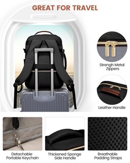 Foto 7 | Mochila de Viaje Lovevook Negra 4 Piezas-Venta Internacional