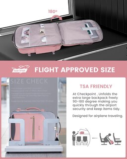 Foto 2 | Mochila de Viaje Lovevook Rosa 4 Piezas-Venta Internacional