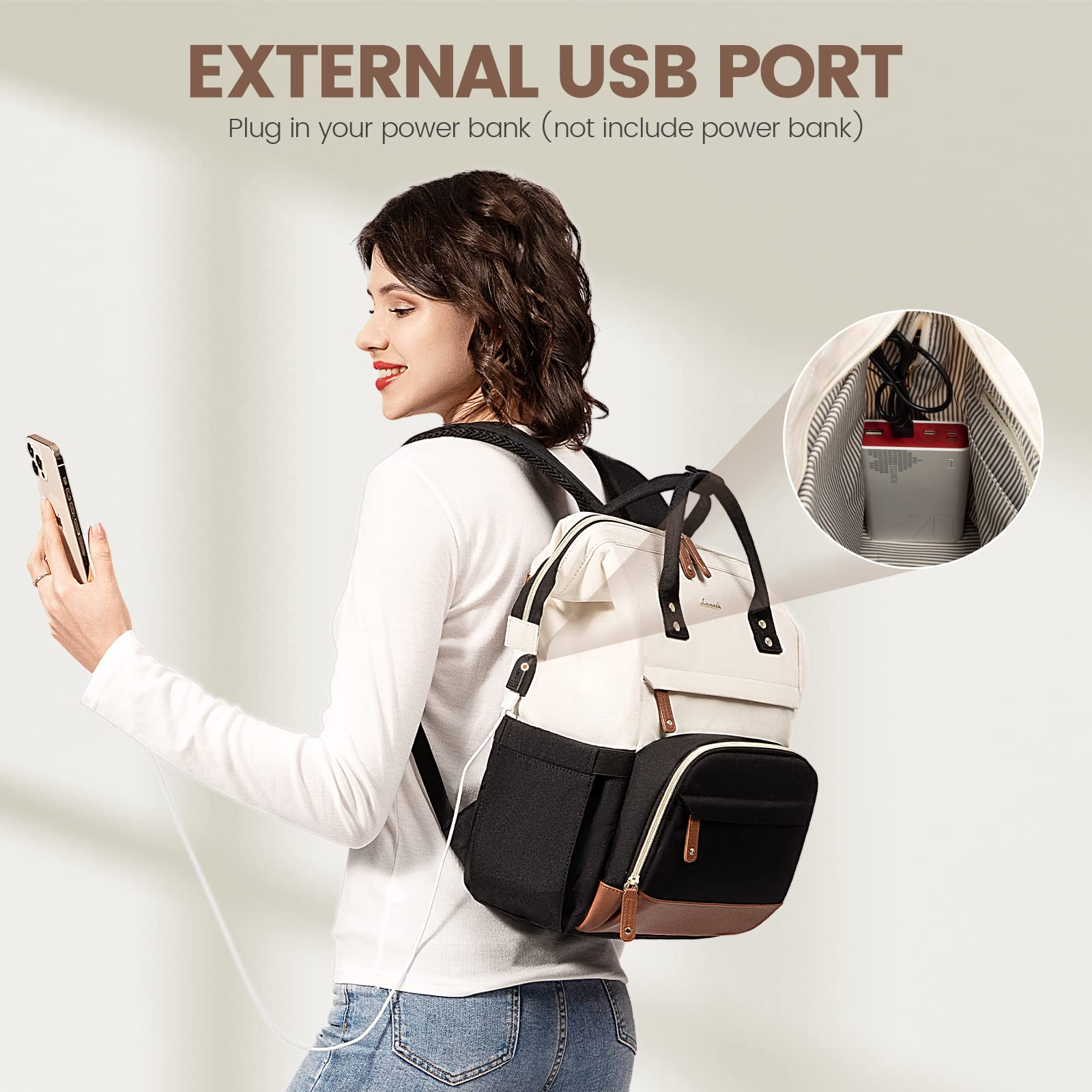 Foto 5 | Mochila Lovevook Negra para Laptop de 15.6"-Venta Internacional