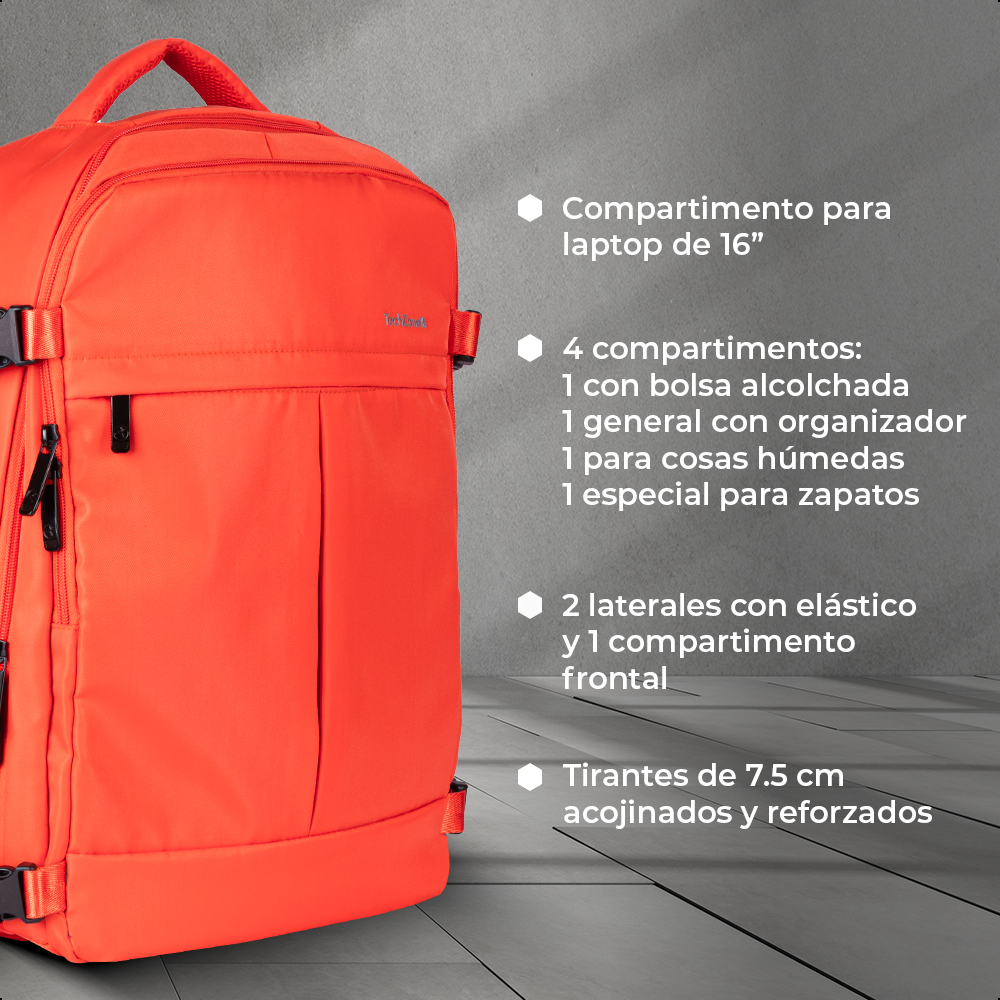 Foto 6 | Mochila Techzone Exploreocean Para Viajes Porta Laptop 16 N