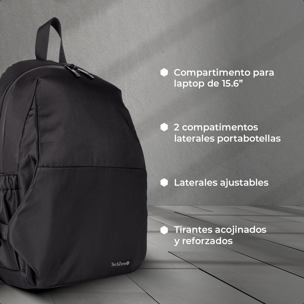 Foto 7 pulgar | Mochila Backpack Lite Techzone Acojinada Porta Laptop 15.6”