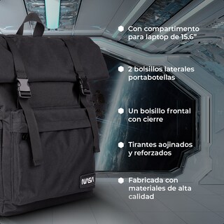 Foto 7 | Mochila Backpack Nasa Viajero Acojinada Para Laptop 16