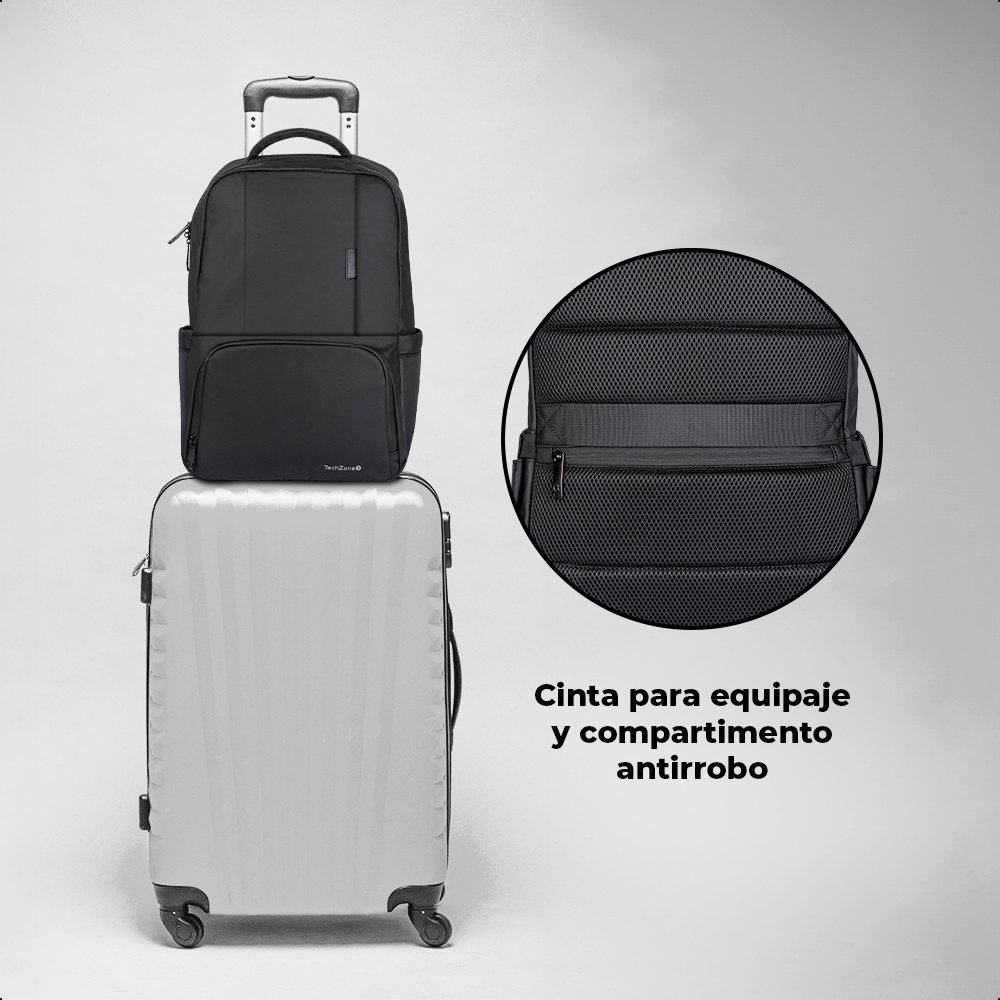 Foto 8 pulgar | Mochila Techzone Backpack Onix Para Viajes Porta Laptop 16
