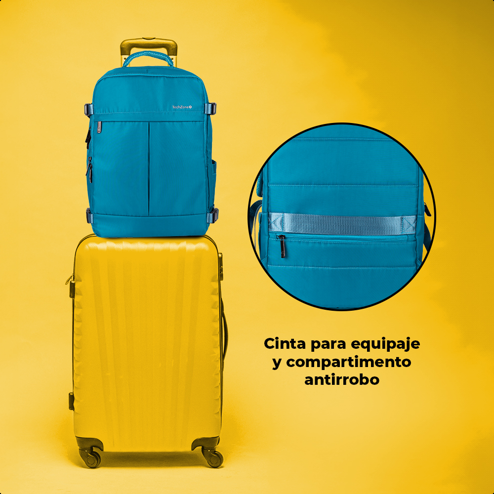 Foto 9 pulgar | Mochila Techzone Exploreocean Para Viajes Porta Laptop 16 B