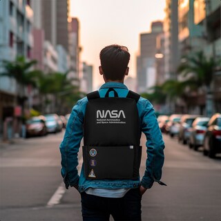 Foto 7 | Mochila Backpack Iconic Nasa Acojinada Porta Laptop 15.6”
