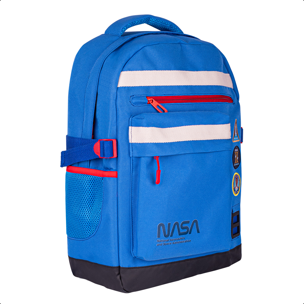 Foto 3 pulgar | Mochila Backpack Nasa Blue Space Acojinada Para Laptop 15.6 bolsilos laterales