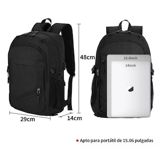 Foto 2 | Mochila Deportiva Hombre Multifunción Baloncesto Para Laptop Carga Usb Eo Safe Imports Esi-15725 Negro