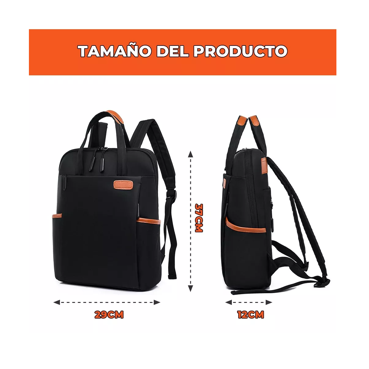 Foto 2 | Mochila Portátil Para Mujer Y Hombre Bolsa Laptop Eo Safe Imports  Esi-15726negro