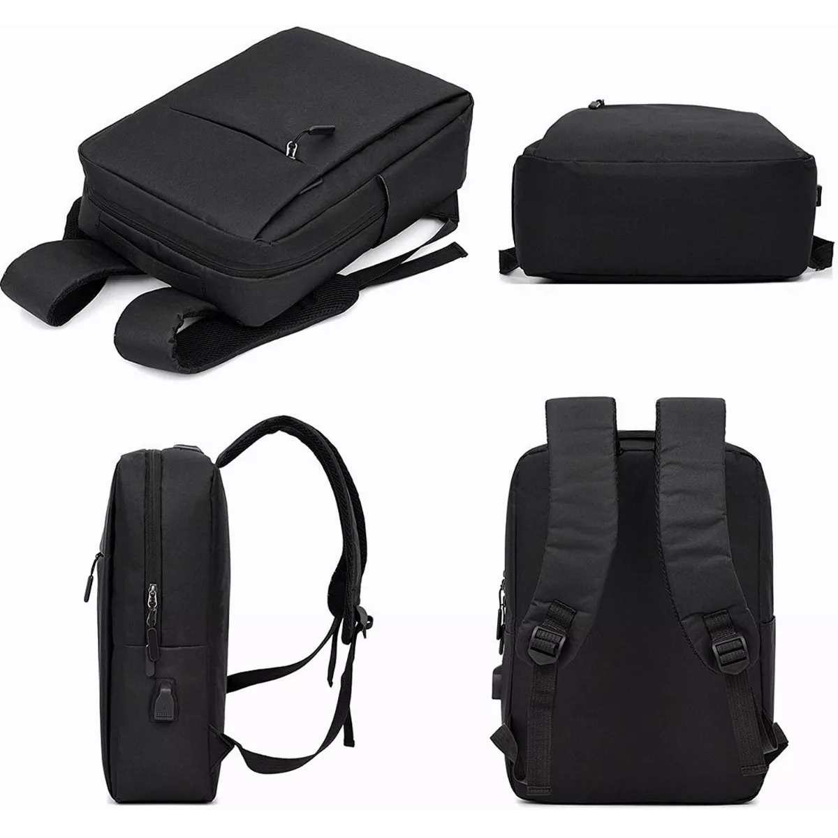 Foto 4 pulgar | Mochila Laptop Con Cable Usb Mochila Antirrobo Impermeable Eo Safe Imports Esi-15723 Gris