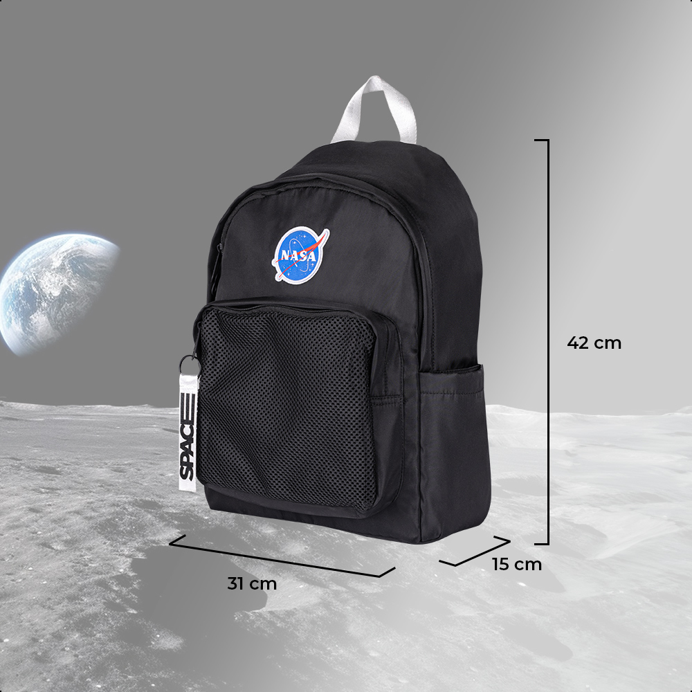 Foto 6 pulgar | Mochila Backpack Nasa Acojinada para Laptop 15.6" Negra