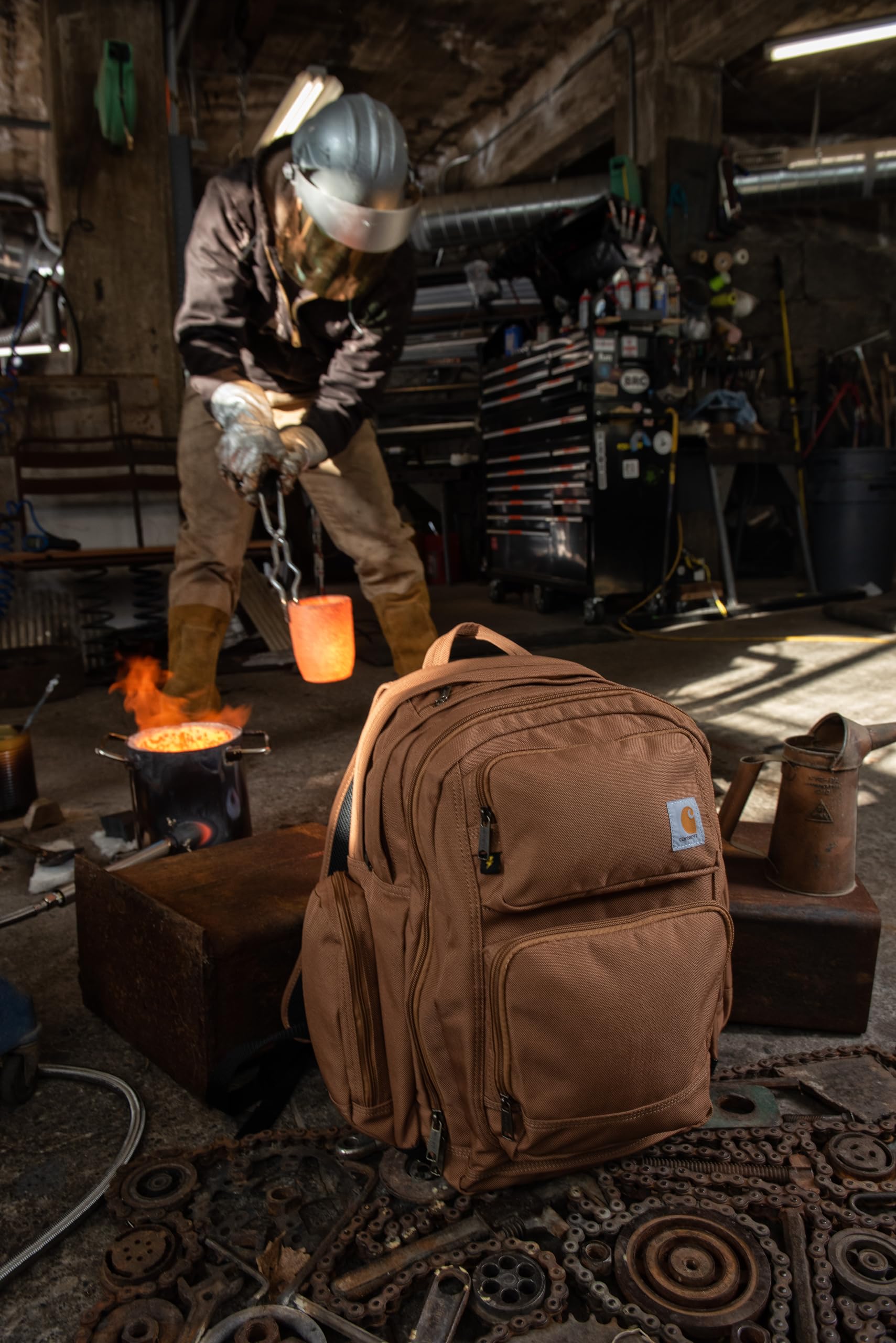 Foto 7 pulgar | Mochila Carhartt 35l Con Funda Para Portátil Y Protector Contra La Lluvia - Venta Internacional.