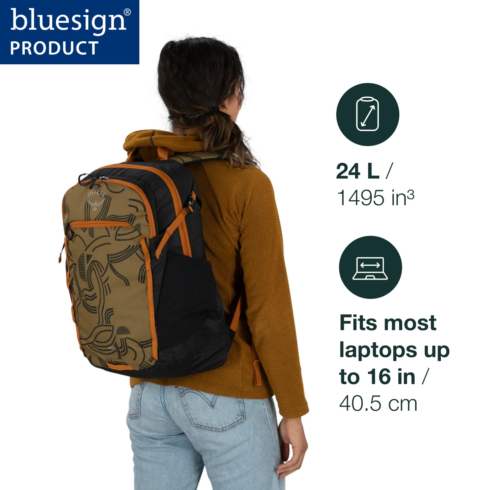 Foto 3 pulgar | Mochila Osprey Axis Laptop Find The Way Print De 16 Pulgadas - Venta Internacional.