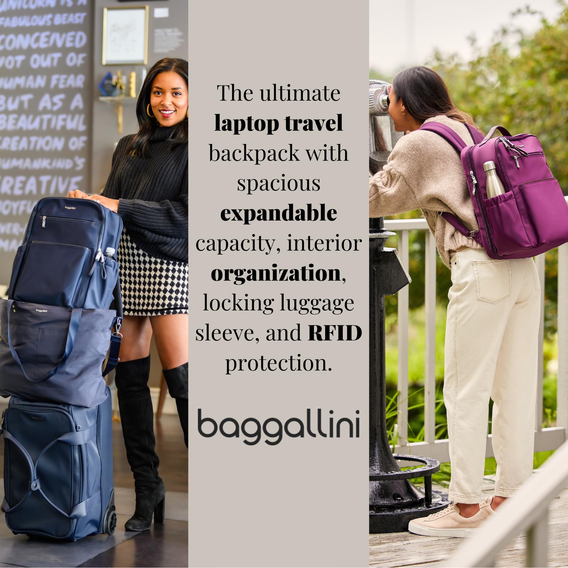 Foto 3 pulgar | Mochila Baggallini Tribeca para Portátil Ampliable y Ligera - Venta Internacional