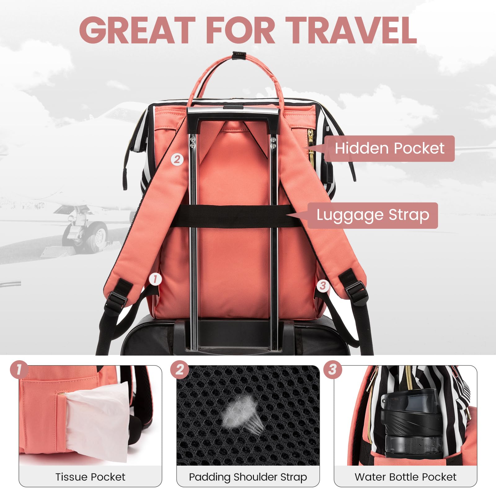 Foto 6 pulgar | Mochila Para Portátil Lovevook Para Mujer, 15.6 Pulgadas, Impermeable, Rosa - Venta Internacional.