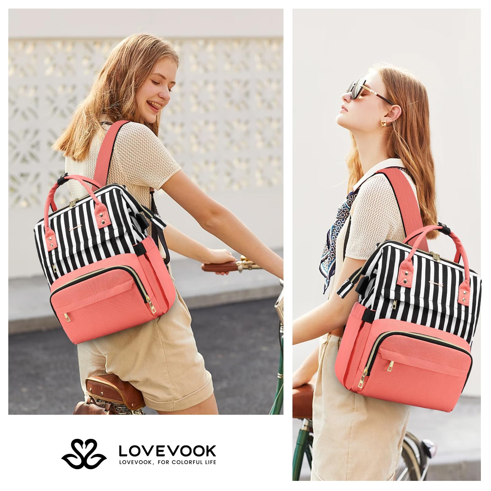 Foto 8 pulgar | Mochila Para Portátil Lovevook Para Mujer, 15.6 Pulgadas, Impermeable, Rosa - Venta Internacional.