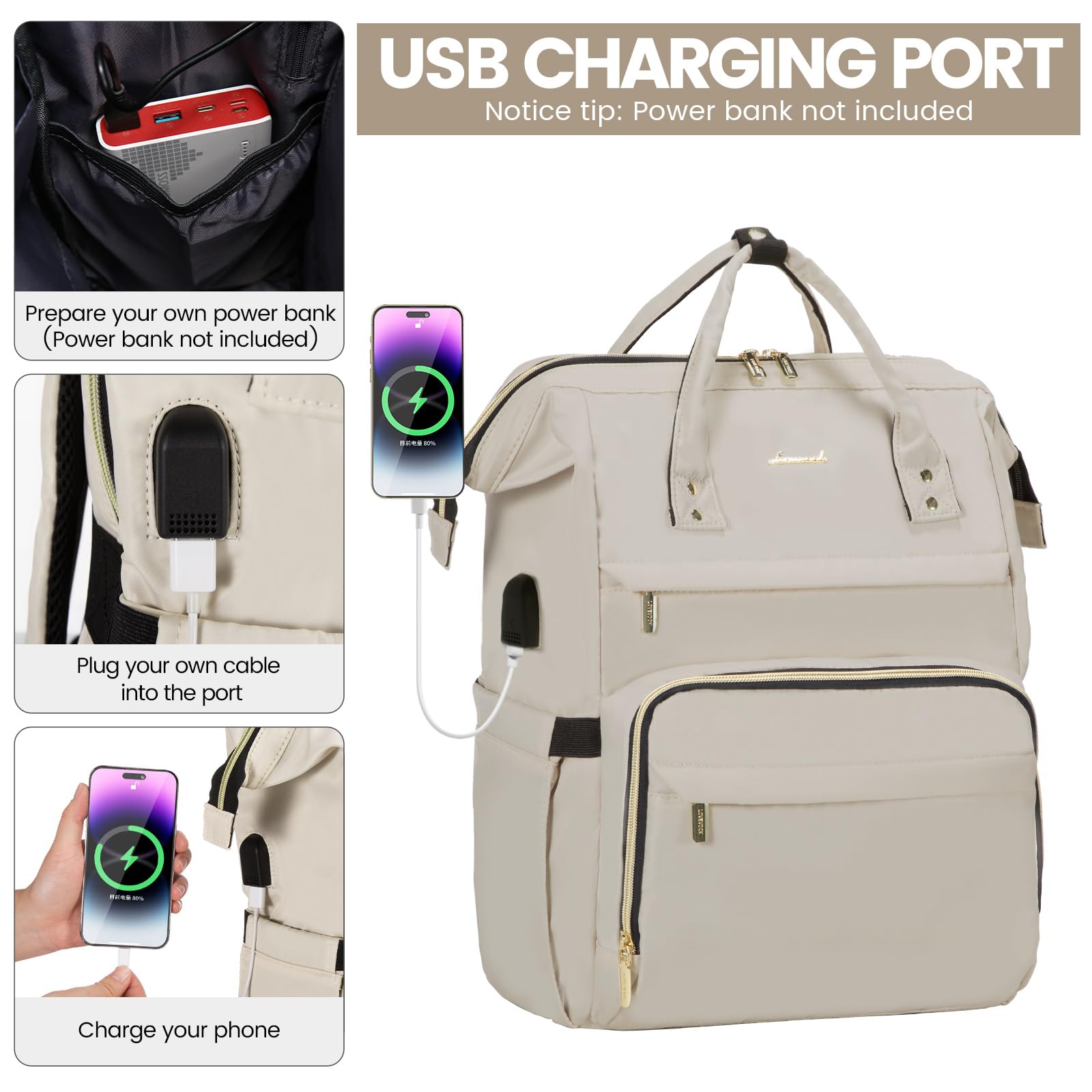 Foto 5 pulgar | Mochila Lovekook para Laptop de 15.6"-Venta Internacional