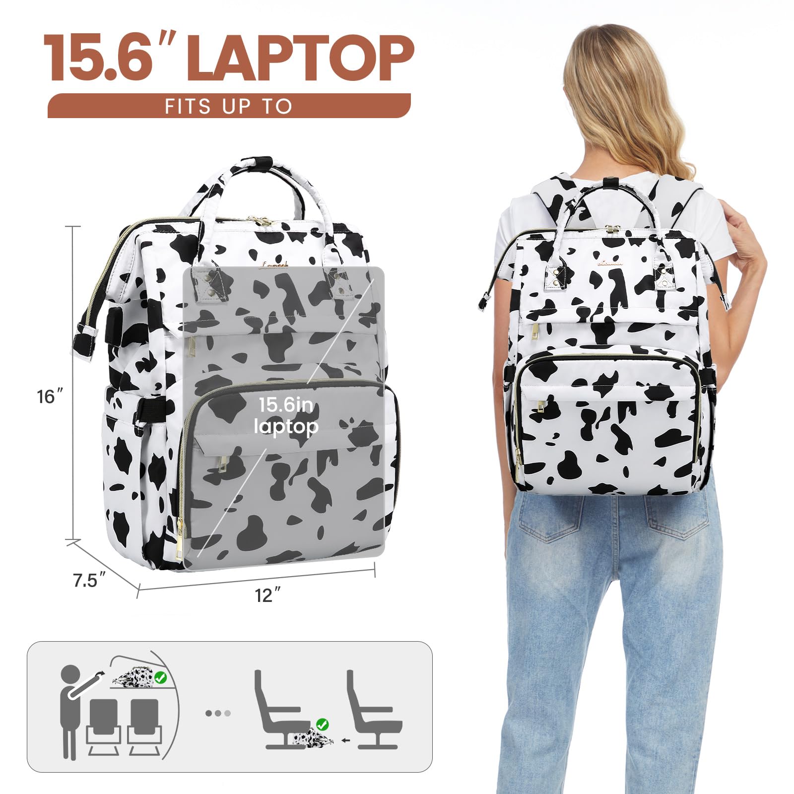 Foto 7 pulgar | Mochila Lovevook  para Laptop de 15.6"-Venta Internacional