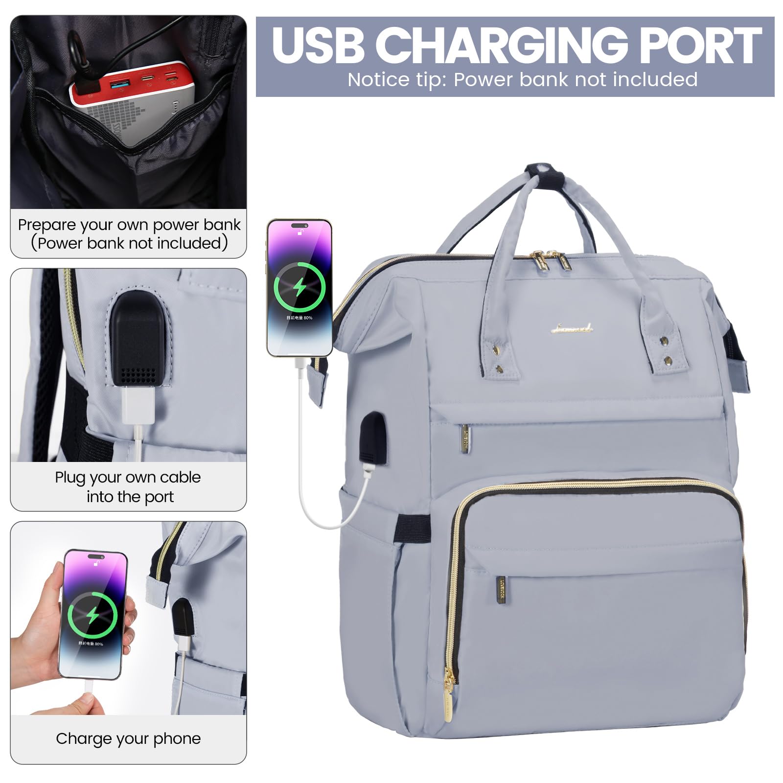 Foto 4 pulgar | Mochila Lovekook para Laptop de 15.6"-Venta Internacional