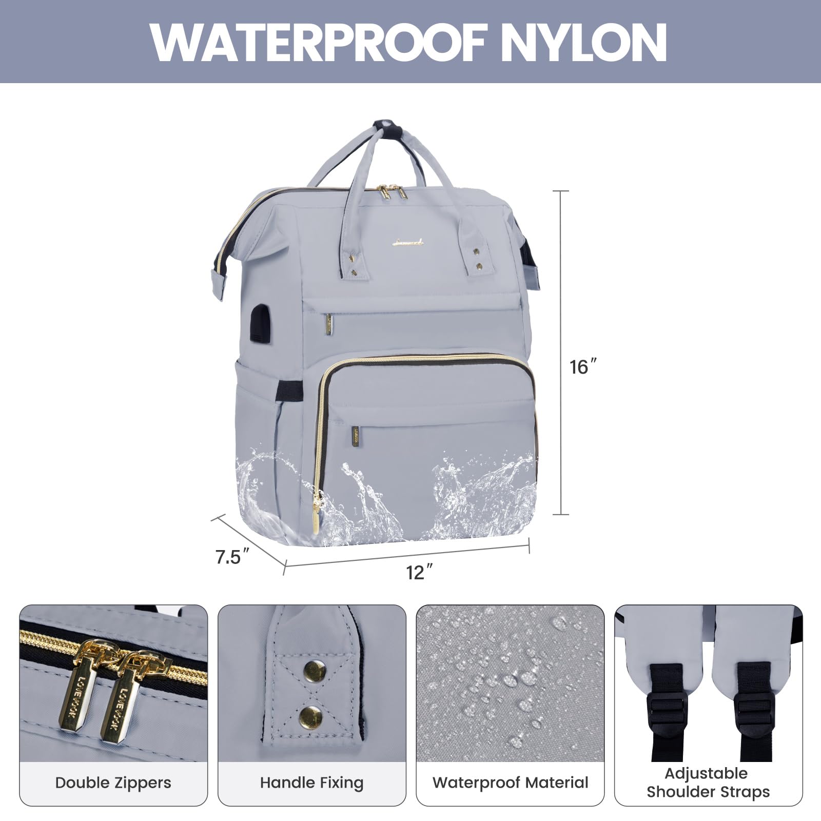 Foto 6 pulgar | Mochila Lovekook para Laptop de 15.6"-Venta Internacional
