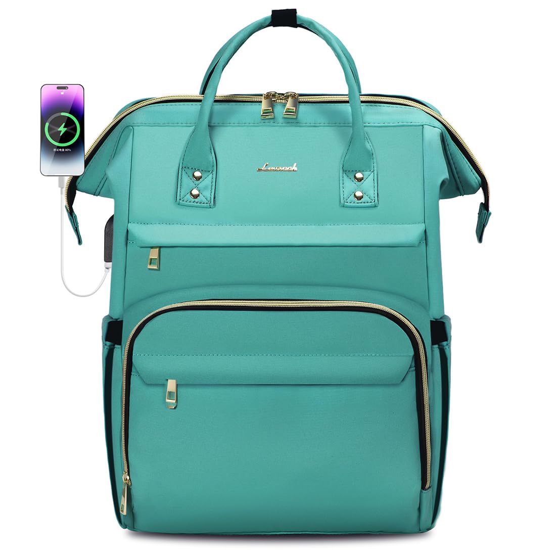 Foto 2 pulgar | Mochila Para Portátil Lovevook Para Mujer, 15.6 Pulgadas, Impermeable, Verde Menta - Venta Internacional.