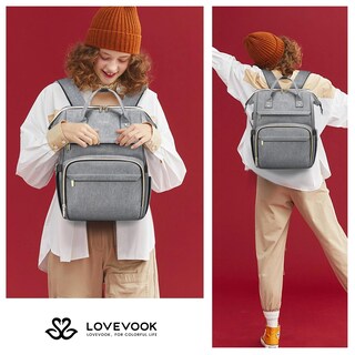 Foto 7 | Mochila Para Portátil Lovevook Para Mujer, 15.6 Pulgadas, Impermeable, Gris - Venta Internacional.