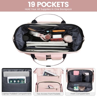 Foto 3 | Mochila Lovekook Rosa para Laptop de 15.6"-Venta Internacional