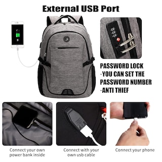 Foto 3 | Mochila Shrradoo para Portátil - Venta Internacional