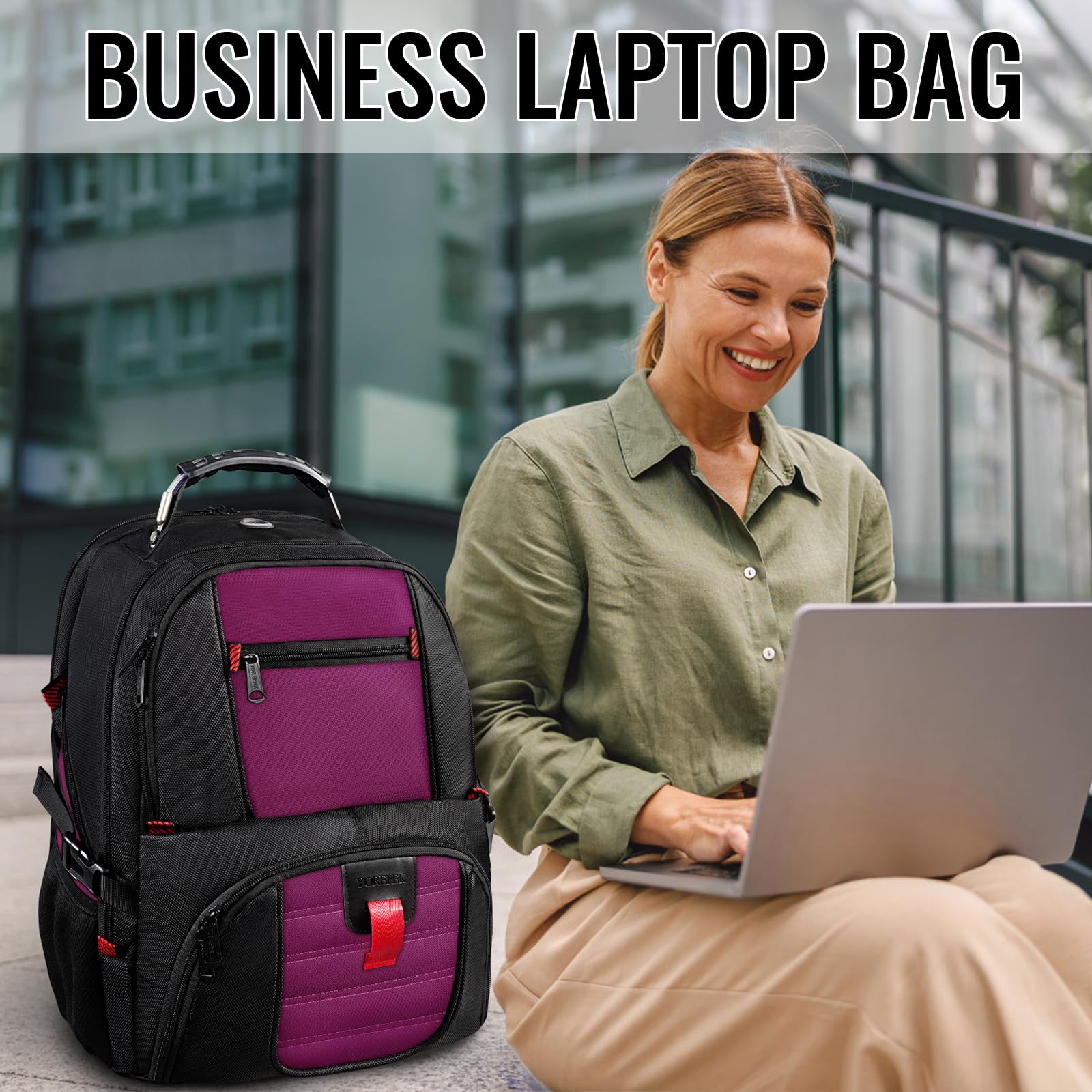 Foto 6 pulgar | Mochila de Viaje Yorepek Rosa - Venta Internacional