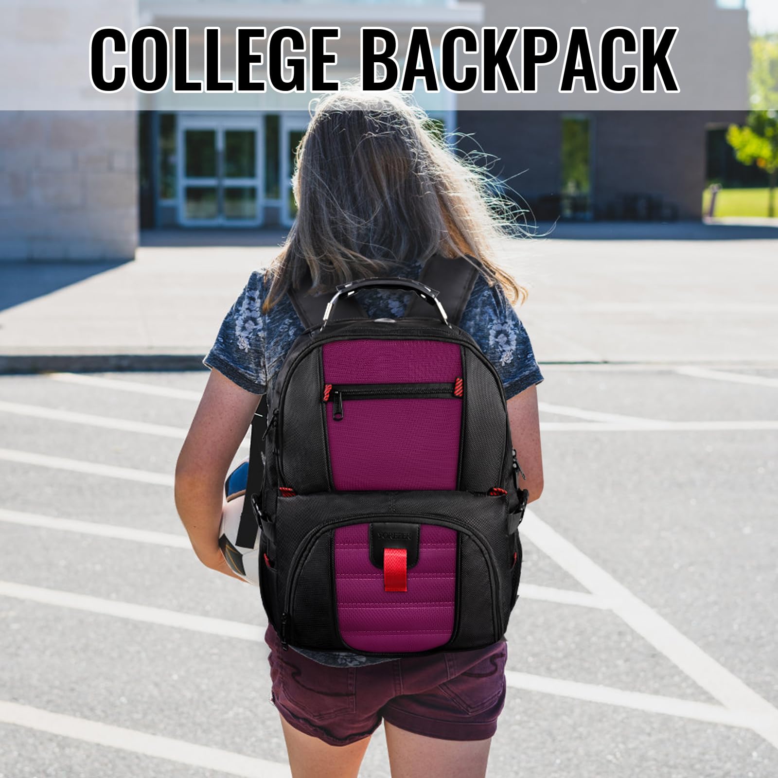 Foto 8 pulgar | Mochila de Viaje Yorepek Rosa - Venta Internacional