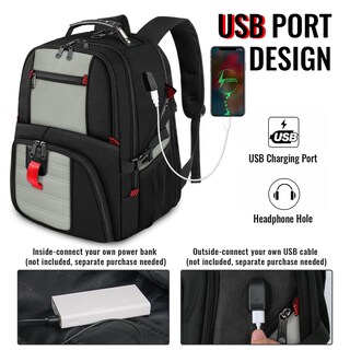 Foto 3 | Mochila de Viaje Yorepek Gris - Venta Internacional