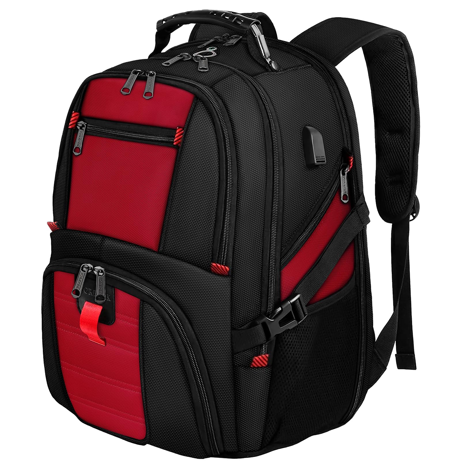 Mochila para Portátil Yorepek 18.4 con Puerto de Carga Usb Rojo - Venta Internacional