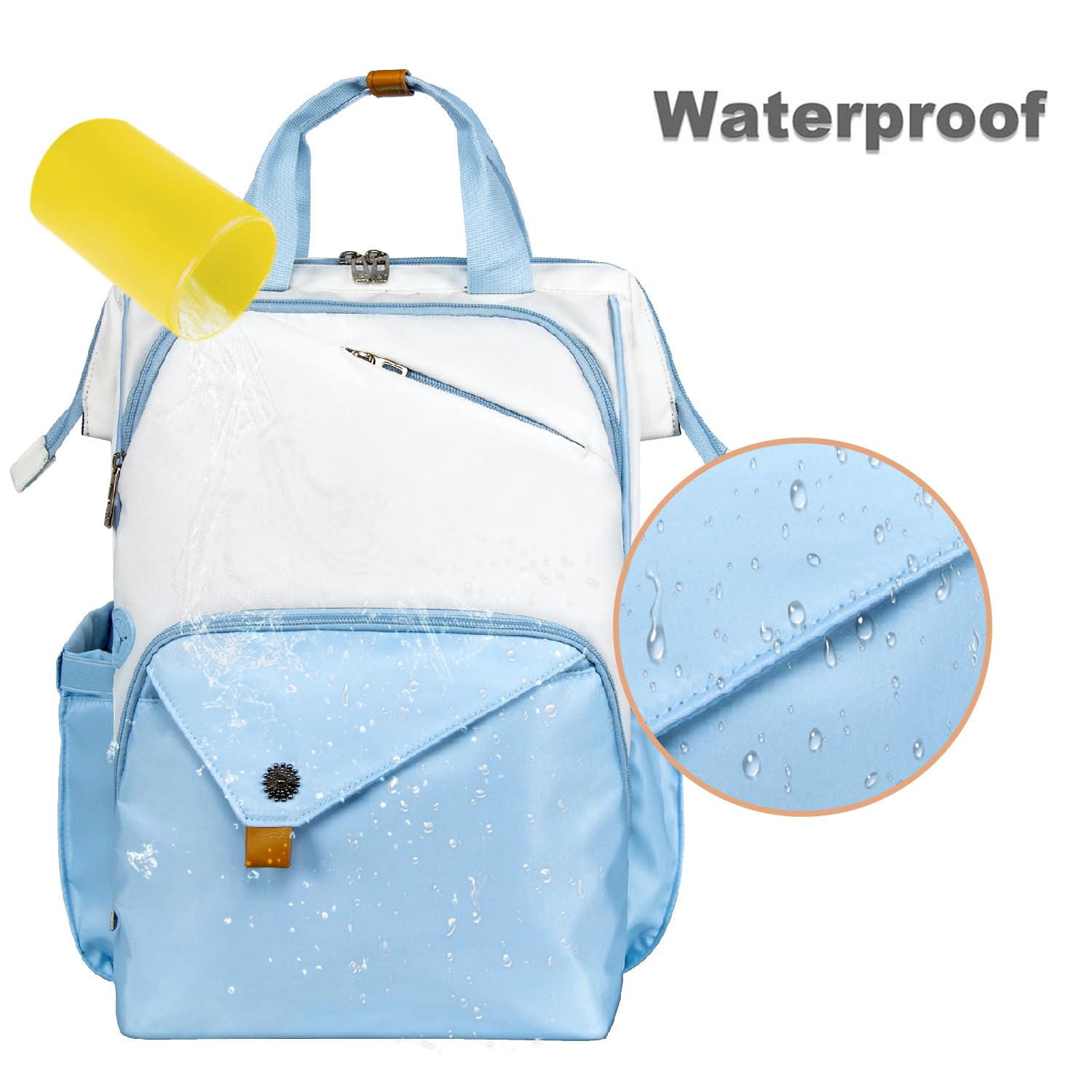 Foto 6 pulgar | Mochila de Viaje Hap Tim Carry On Flight Approved Blanco Y Azul - Venta Internacional