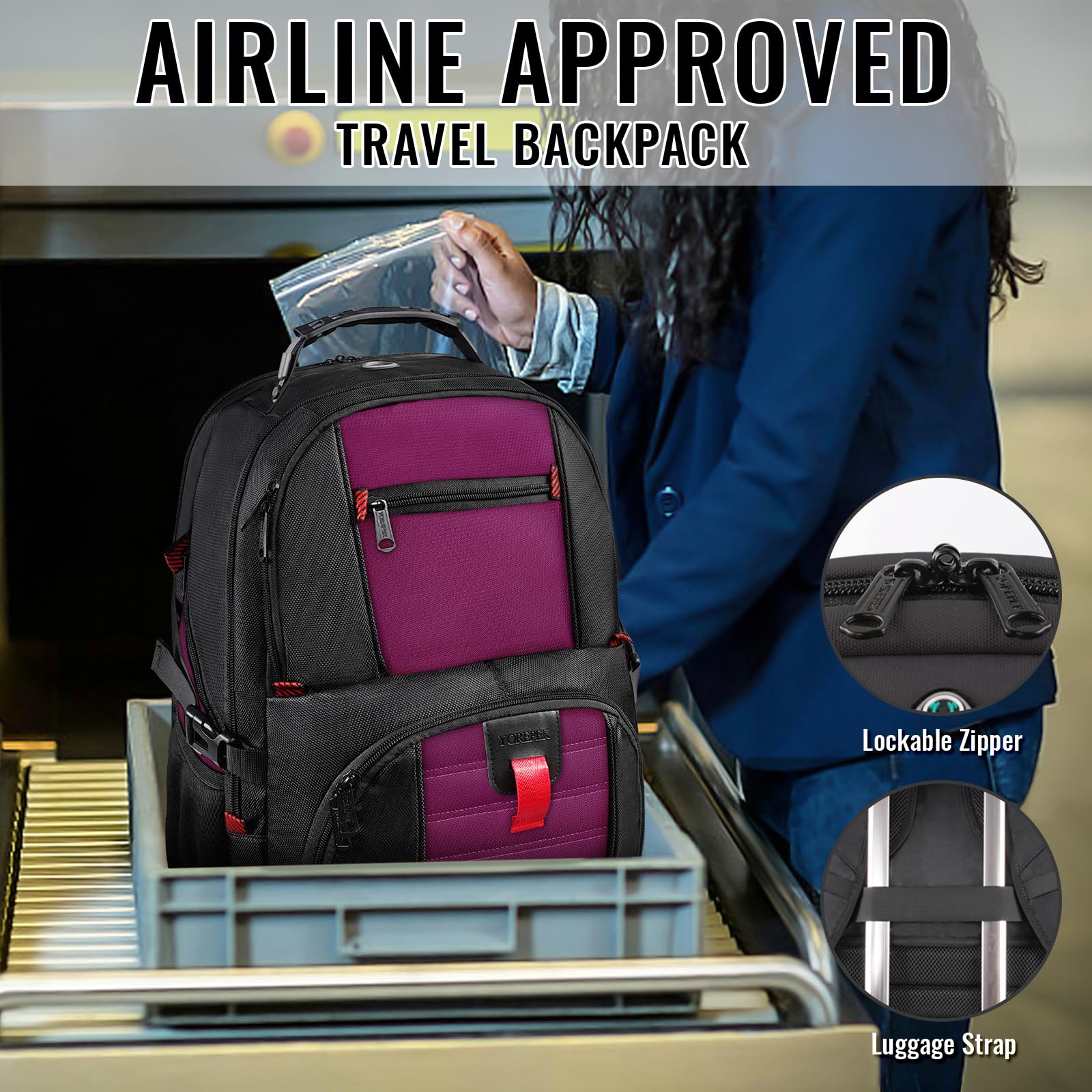 Foto 6 pulgar | Mochila Yorepek para Laptop de 18.4"-Venta Internacional