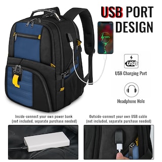 Foto 3 | Mochila de Viaje Yorepek Azul Roy - Venta Internacional
