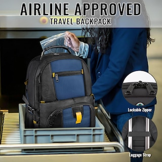 Foto 5 | Mochila de Viaje Yorepek Azul Roy - Venta Internacional