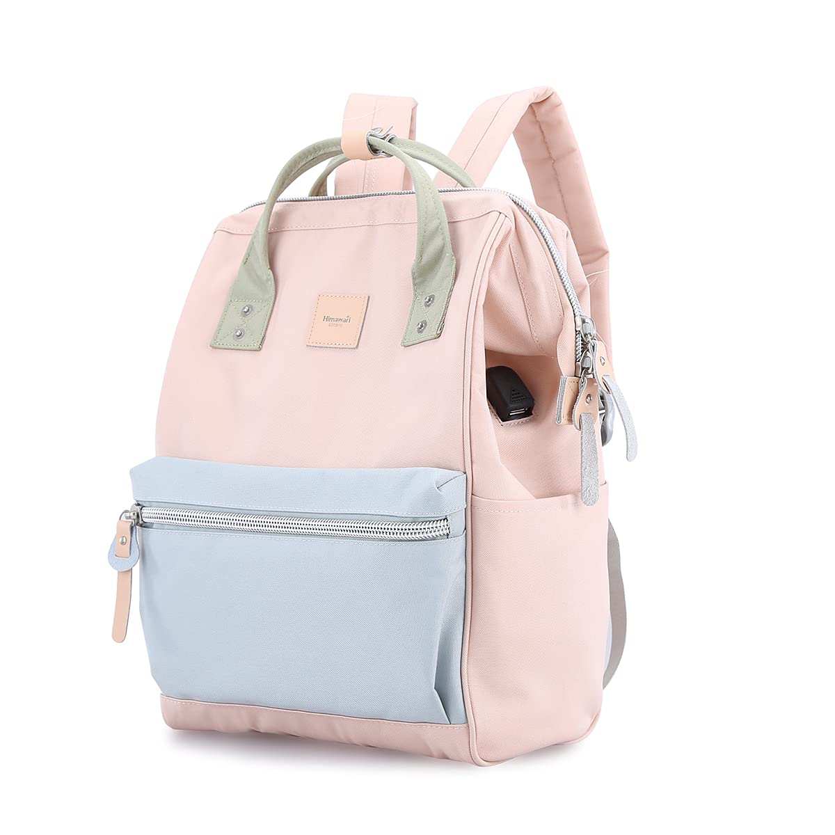 Foto 2 | Mochila Himawari 1881 Rosa con Azul de Lona Impermeable 18 L - Venta Internacional