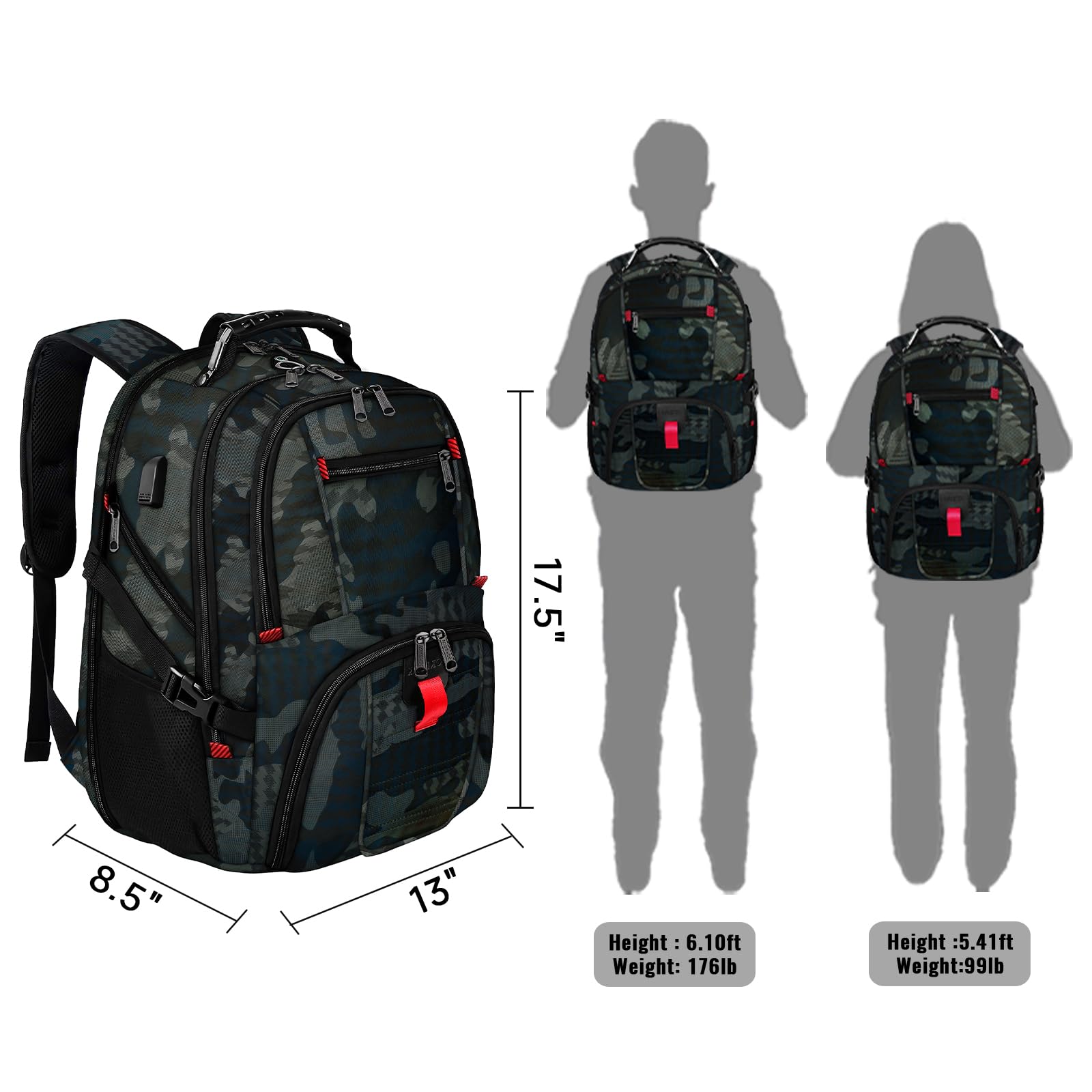 Foto 7 | Mochila de Viaje Yorepek Resistente al Agua-Venta Internacional