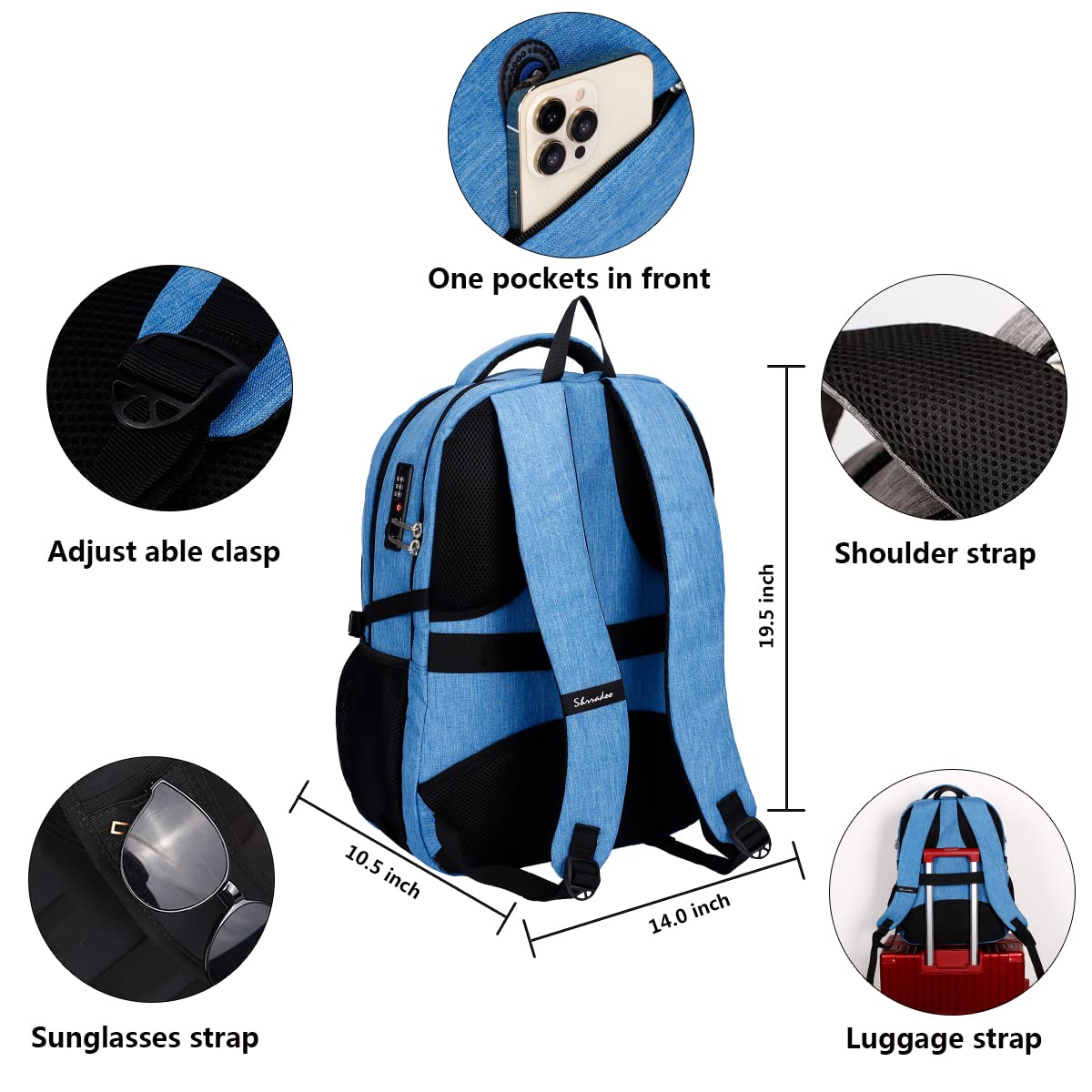 Foto 5 pulgar | Mochila Shrradoo para Portátil  - Venta Internacional