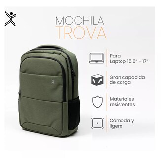 Foto 5 | Mochila Para Laptop 15.6 - 17 Amplia Y Resistente Trova Perfect Choice, Verde